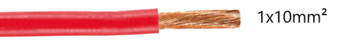 Hiflex Batttery Cable 10mm2 Red 1 meter