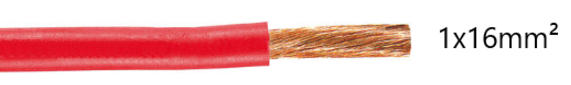 Hiflex Battery Cable 16mm2 Red 1 meter