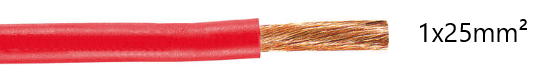 Hiflex Battery Cable 25mm2 Red 1 meter