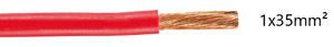 Hiflex Battry Cable 35mm2 Red 1 meter