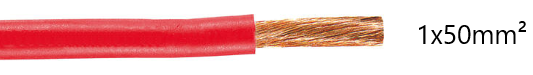 Hiflex Battery Cable 50mm2 Red 1 meter