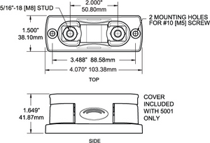 MEGA® / AMG® Fuse Block - 100-300A with Cover